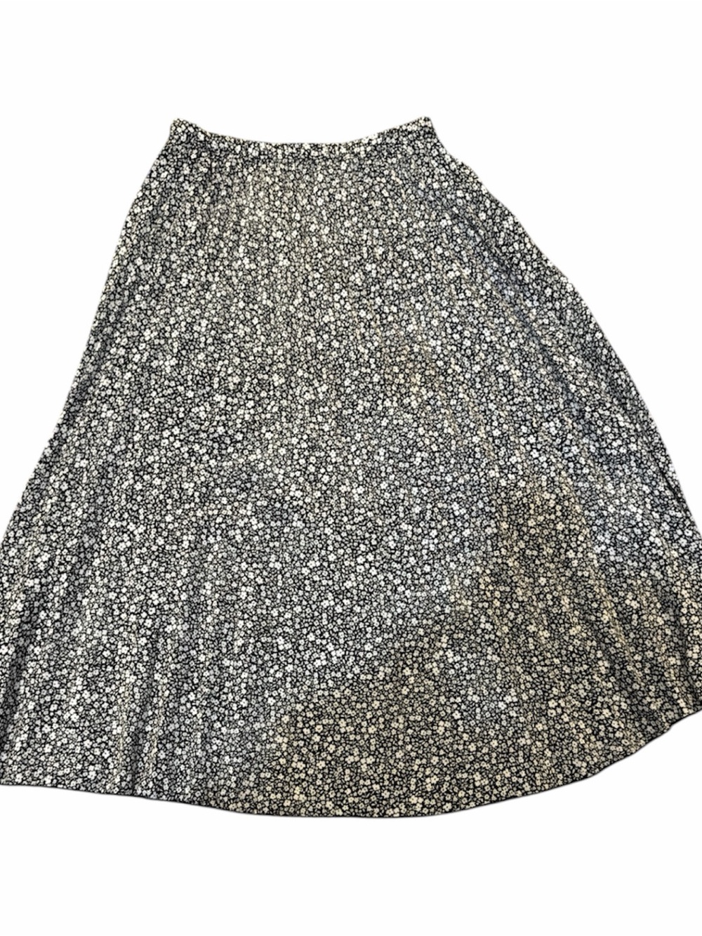 See You Monday Black and White Floral A-Line Skirt